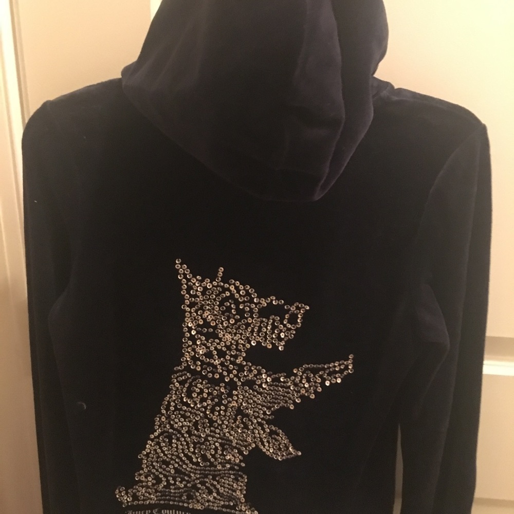 Juicy Couture Velour Hoodie Navy